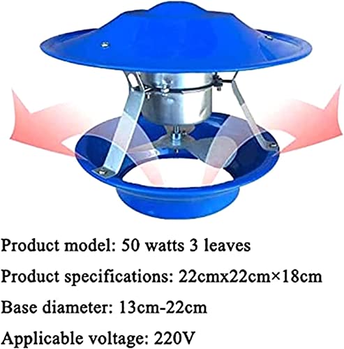 Uzouri Chimney Fireplace Fan, Chimney Fan Fireplace Exhaust Fan Flue Fan Chimney Draft Inducer Chimney Exhaust Fan, For Fireplace/Wood/Log Burner ​Rooftop,50W #TOP1