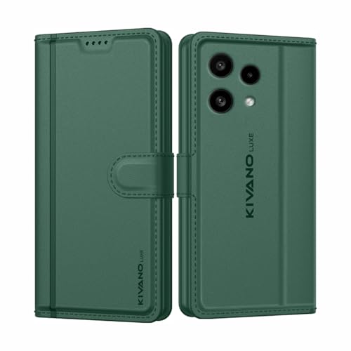 Image of KIVANO LUXE Compatible for Nothing Phone 3(a) Lite 5G Artisanal Leather Wallet Case with Card Holder for Men Women, Magnetic Flip Folio Cover with Stand RFID Blocking Cell