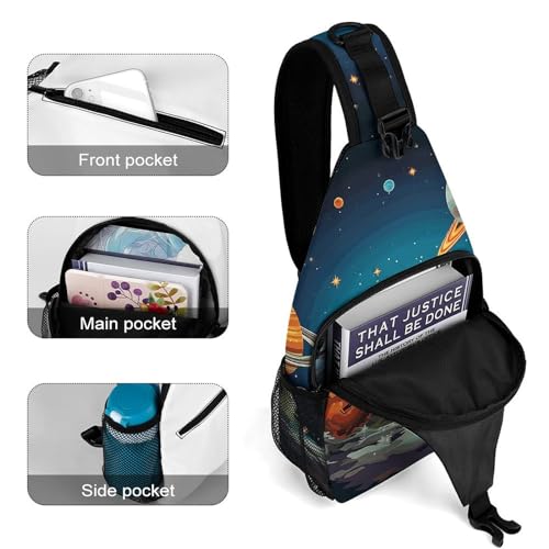 Bolso tipo sling Outer Space para ciclismo y senderismo miniatura 4