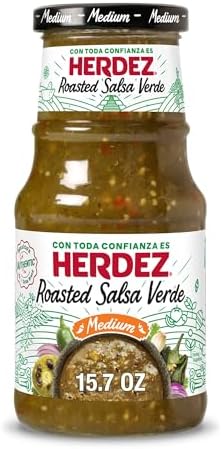 Herdez Roasted Salsa Green, Medium, 15.7 Ounce