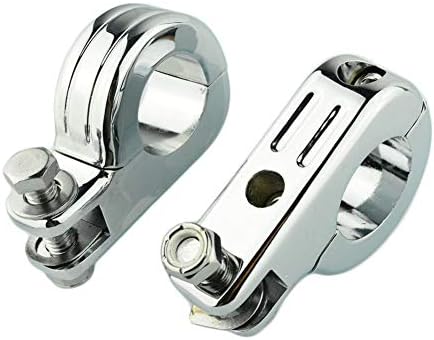 Chrome Motorcycle 1 1/2" 38mm Highway Engine Crash Bar Mount Foot Peg Mount Clamp For Harley Engine Guard Honda GL1800 Yamaha Suzuki Boulevard Kawasaki