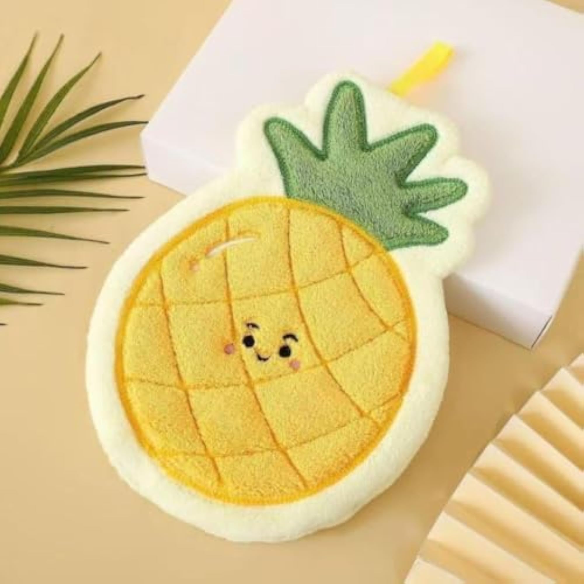Pineapple Shape Kids Bath Sponge with Hanging Loop