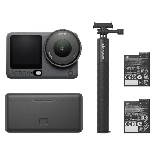 Amazon限定 DJI Osmo Action 6 エンハンスドコンボ 強化コンボ アクションカメラ 1/1.1インチスクエアセンサー搭載 f/2.0–f/4.0の可変絞り 2つのバッテリー長時間駆動 8Kアクションカメラ