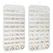 Earring Organizer, Dual-Sided 80-Pocket Hanging Jewelry Organizer Storage Displace Necklace Earring Ring Pouch Pocket, Accessories Organizer Closet Wall Holder, Transparent, White, Hanger Included