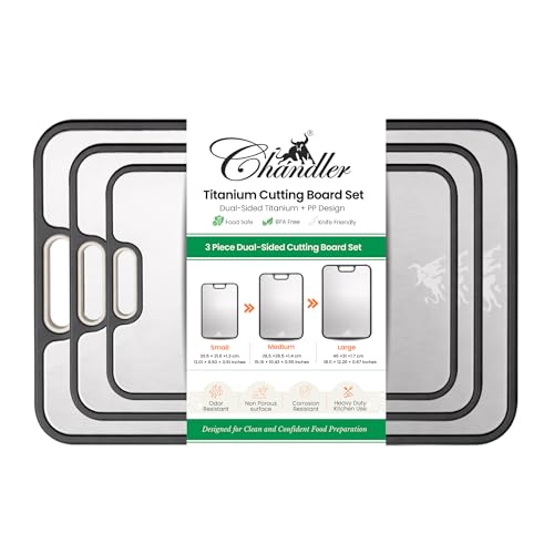Set de 3 tablas de cortar Titanium dual face miniatura 2