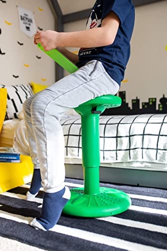 Image of Studico ActiveChairs Adjustable Wobble Stool, Flexible Classroom Seating, Improves Focus, Posture and Helps ADHD /ADD, Sensory Chair, Active Fidget Chairs Adjusts from 16.65 inch to 23.75 inch Ages 13-18 Gree
