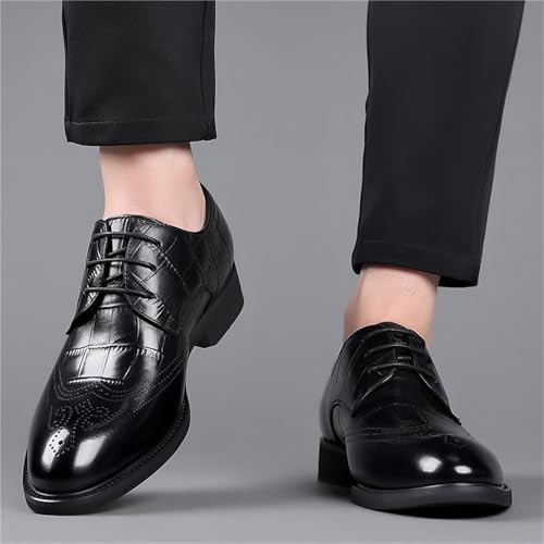 Men's Lace up Derby Shoes Leather Vintage Design Business Wedding Formal Comfort Breathable Dress Shoes Office Work Shoes2
