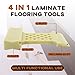 Terixe Laminate Flooring Tools 4-in-1- Nylon Tapping Block Kit for Laminate Plank and Wood Flooring Installation, Inclined, Barb, U, V, L Slots