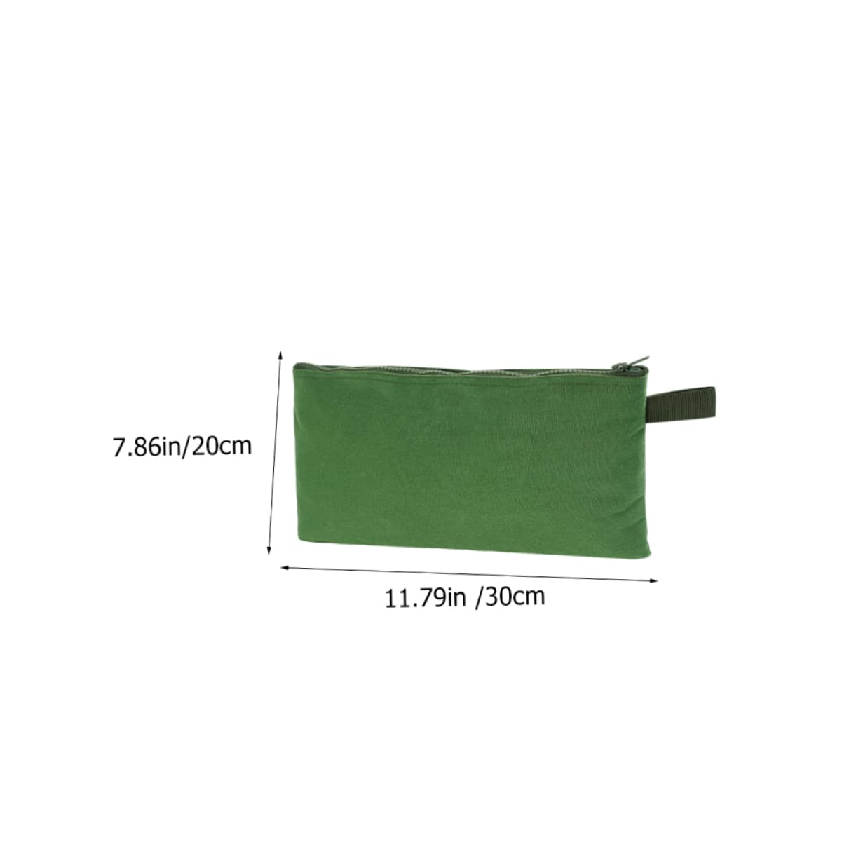 Bolsa para Herramientas de Lona Verde Cremallera, 6 Unidades