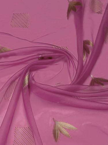 DOI MOI baby pink banarasi silk saree – image 7