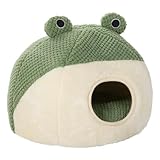 Design antidérapant : le lit pour chat avec housse a un fond imperméable et antidérapant, adapté pour le salon, la salle familiale et tout endroit qui l'empêche de bouger. C'est un excellent endroit pour que les animaux de compagnie puissent se détendre avec les saillies autour de lui offrant un soutien solide de la tête et du cou.