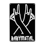KAKIFE メタルポスターサイン Babymetals メタル ブリキ看板 装飾 コーヒーバー カフェ ウォールアート プリント 装飾 リビングルーム 寝室 ホーム オフィス ギフト 8x12インチ