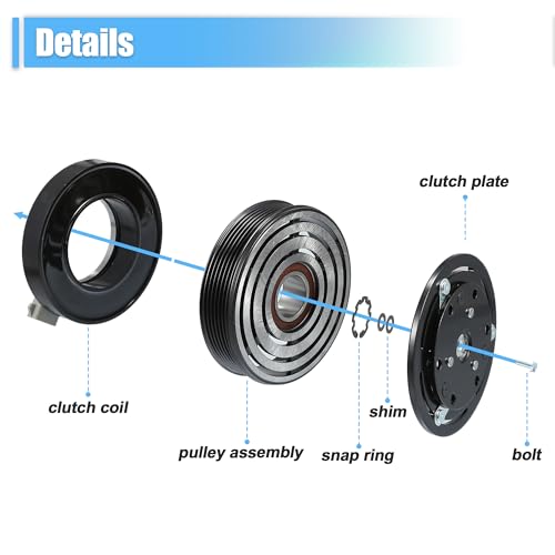 uxcell AC Compressor Clutch Set Replace for Ford F-150 1997-2006 A/C Clutch Repair Assembly by uxcell - Used condition - Image 5