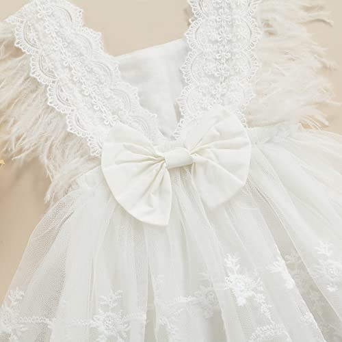 Newborn Baby Girl Lace Tassel Dress Ruffles Sleeve Backless Princess Tutu Dresses Sundress With Bowknot #TOP5