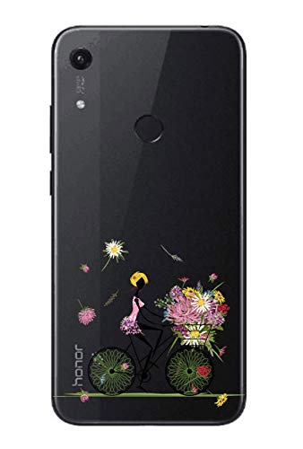 NOVAGO Compatible avec Huawei Y6 2019 /Honor 8A -Coque Souple Solide Anti Choc avec Impression + 2 Films Protection écran Verre trempé résistant (Coque+ 2 Films, Vélo)