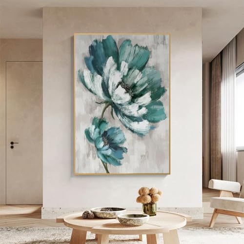 Affiches de fleurs vertes impression sur toile décoration murale maison 35x50 - 3