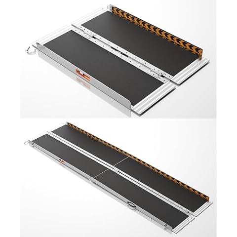 FACHNUO 3FT&10FT Portable Wheelchair Ramp Non-Skid Aluminum Handicap Ramps with Handle 31.3'' Wide 800LBS Capacity Wheel Chair Ramp Scooter Ramps for Home, Steps, Stairs, Entry, Threshold, Doorway Cover