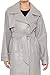 Forever 21 Women's Faux Leather Notched Trench Coat Grey Medium