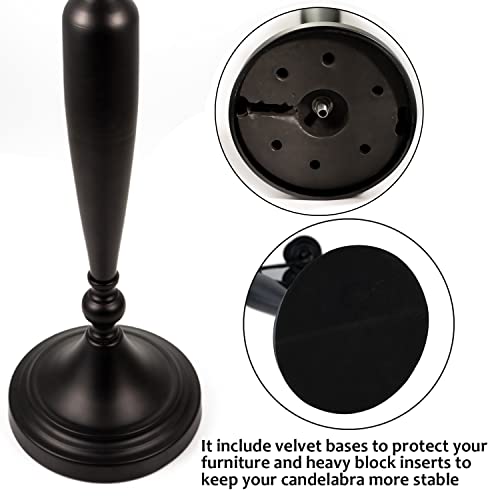 Vincidern Black 5 Arm Candelabra Candle Holder Centerpiece For Table, Wedding, Dinner Party Halloween, Formal Event Centerpiece Candlesticks Holder (28.5 Inch Tall) #TOP3