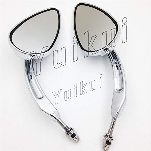 Custom Chrome Big Size Racing Mirrors For 1982-Later Harley Davidson – Pair