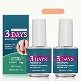 2 Pièces 15ml 3 Days Nail Care, Smalto Indurente Nutrimento Rinforzante, Smalto Rinforzante Unghie Finitura Trasparente, Non Grasso, Assorbimento Rapido, Per Unghie Deboli&Danneggiate