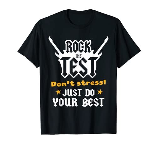 Funny Rock The Test Day Teacher Testing Idea de regalo Escuela Camiseta