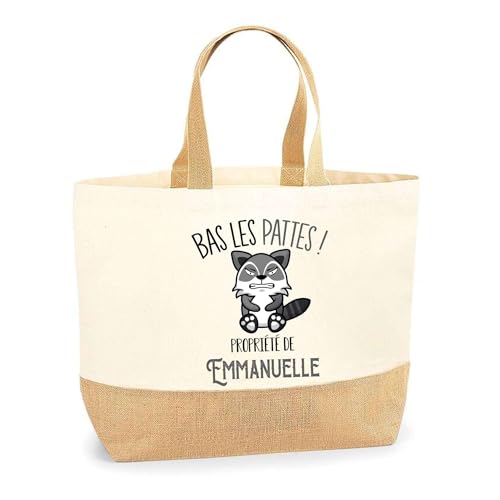 Sac jute Emmanuelle cabas de plage et courses écoresponsable en toile