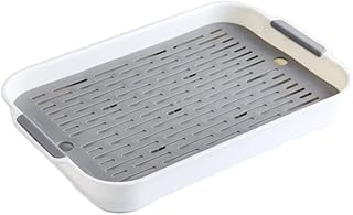 Gigicloud Caixa de areia de coelho com grade, 35 x 24 cm, bandeja de areia para porquinho-da-índia anti-rotatividade para animais de estimação, vaso sanitário, canto, cobaia, treinamento, bandeja de treinamento com bandeja de vaso sanitário para coelho, chinchila e guiné