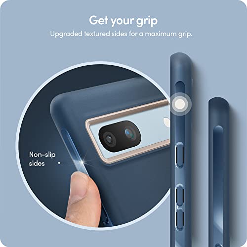 Image of Spigen Cyrill UltraColor | Google Pixel 7a Case | Blue Pixel 7a Back Cover | TPU+Poly Carbonate - Deep Sea