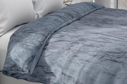 Image of Amazing Super Soft Double Bed Woollen Quilt Cover, 310TC Warm Duvet Cover, Woolen Duvet Cover /Rajai Cover /Blanket Cover /Quilt Cover King Size=90x100 Inches, Winter Blanket Cover (Gray)