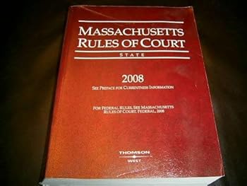 Paperback Massachusetts Rules of Court- Federal 2008 Book