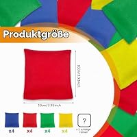 Flintronic Cornhole Säckchen, 18 Stück Sitzsäcke Werfen, 10 x 10cm, Spaßiges Sportspiel Bean Bag, Toss Game Bunte Sitzsack, für Partyspiele, Outdoor Spiel für Jungen und Mädchen – Ansicht 2