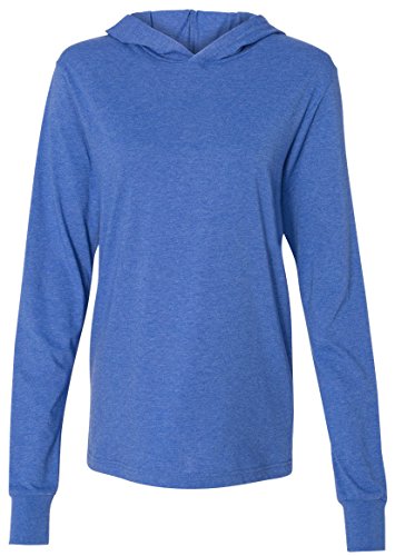 Yoga Clothing For You Mens Lightweight Long Sleeve Hoodie Tee Shirt, Large Heather True Royal