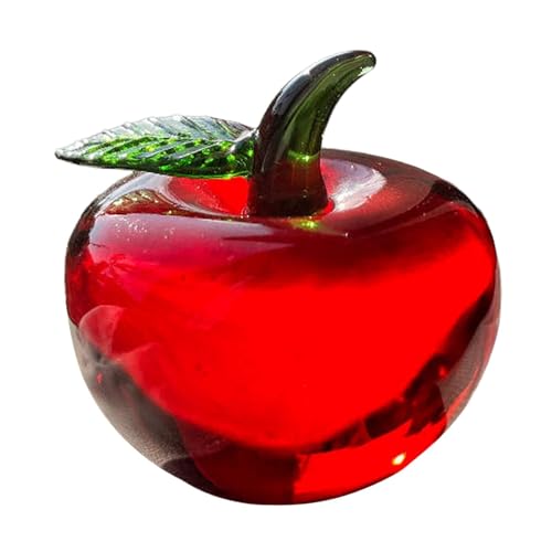 Pomme en verre miniature et statuette cadeau originale de table - 7