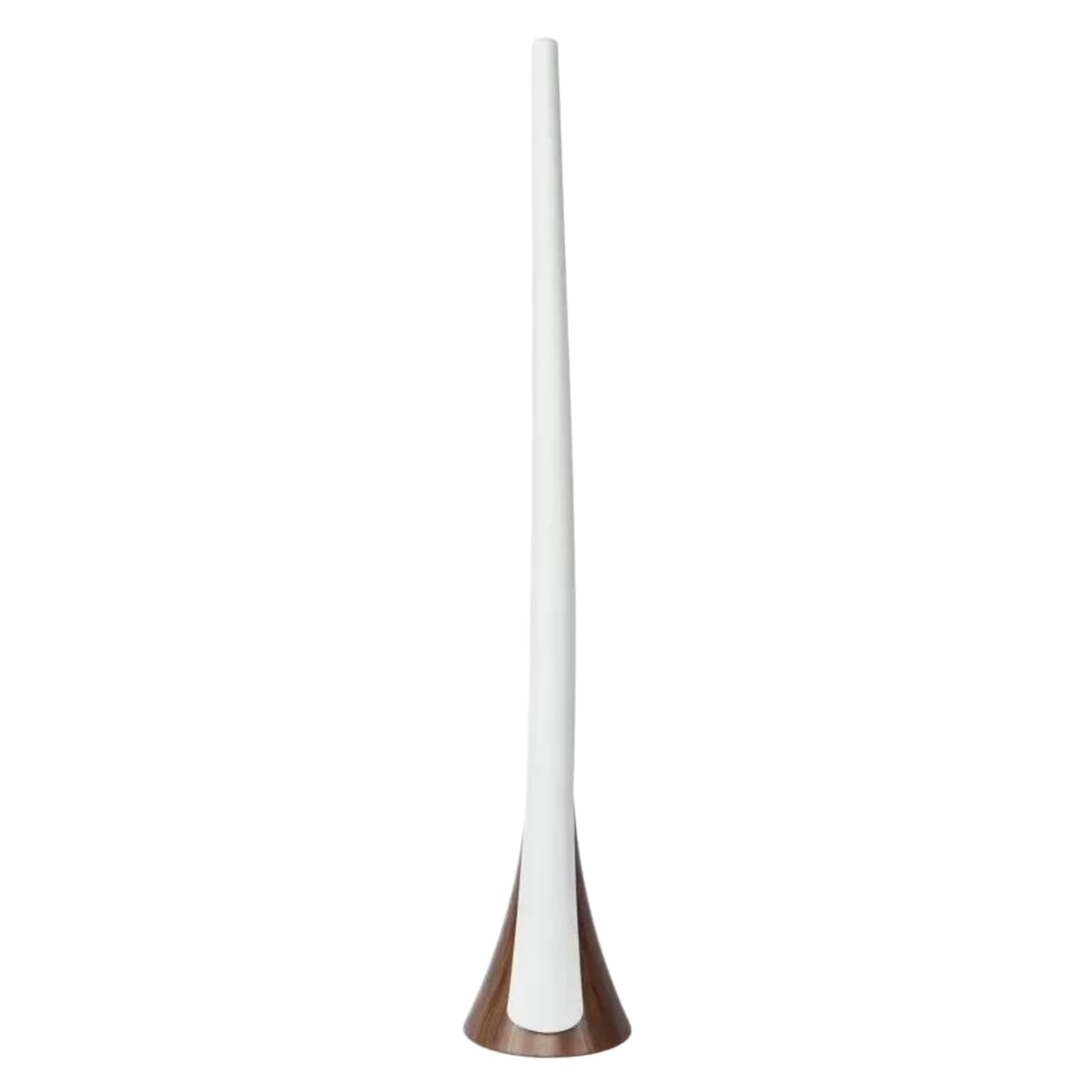 Calzador Largo autónomo de 63cm, sacabotas Vertical con Base Nogal, ayudante ergonómico para Personas Mayores y Embarazadas sin agacharse,Blanca