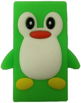 My8 New Lovely Penguin Silicone Rubber Soft Case Protector Cover Shell Fit for Apple iPod Nano 7 (Green)