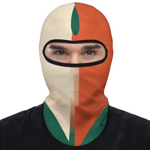 Balaclava para Hombres y Mujeres con Estampado Rojo y Blanco, Máscara de Rostro Completa para Ciclismo y Esquí miniatura 1