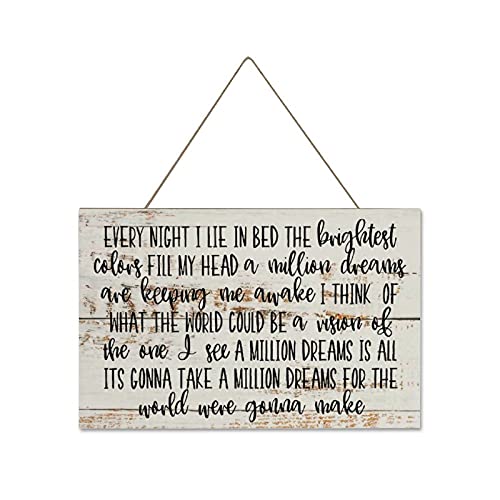 godblessign The Greatest Showman Plaque Sign, Wood Wall Hanging Signs,Wall Decorations for Living Room,Modern Farmhouse Wall Decor,Rustic Home Decor,Personalized Housewarming Gift,10x16