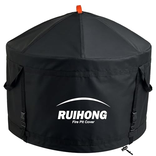SoIo Stove Yukon Fire Pit Cover Smokeless Fire Pit Cover Dome Top Keeps Rain & Snow Off Fits for Fire Pits -29 D X 29 W X 18.5 H