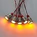 Gebildet 5pcs 12mm LED Metal Indicator Light AC/DC 12-24V Waterproof Signal Lamp Pilot Dash Directional with Wire(Yellow)