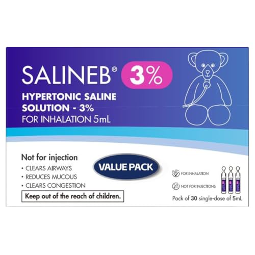 Salineb 3% Hypertonic Saline Solution Vials, Pack of 30