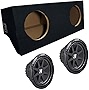 Compatible with Ford Mustang 05-12 Coupe Dual 10' Kicker C10 Subwoofer Sub Box Enclosure 600 Watts Peak