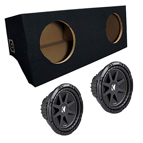 Compatible with Ford Mustang 05-12 Coupe Dual 10" Kicker C10 Subwoofer Sub Box Enclosure 600 Watts Peak