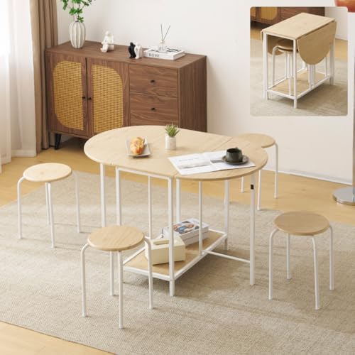 Simpolu _CjOZbg 4l| 5_Zbg ܂肽݃e[u 110cm ܂肽 RpNgTCY 4lp e[u`FA  H X`[ `FA4r _CjOe[u (i`)