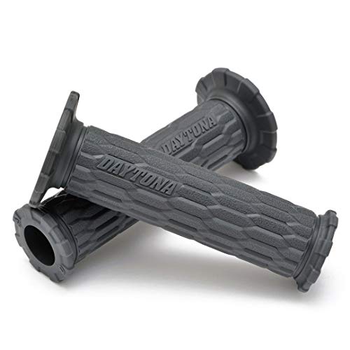 DAYTONA 88613 Motorrad Griffgummi Set GGD-AMI, 7/8“ (22,2mm), 125mm, offenes Ende, grau