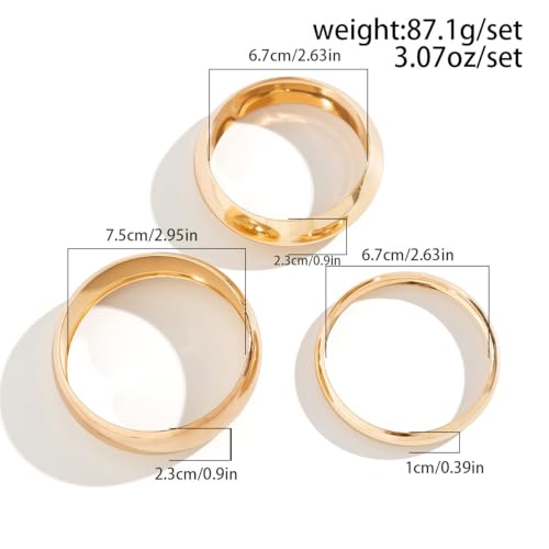 Chunky Gold Bangle Bracelets for Women Wide Bangle Cuff Bracelets Open Thick Bangles Bracelets Gold Bangles Minimalist Wrist Cuff Bracelets for Women4
