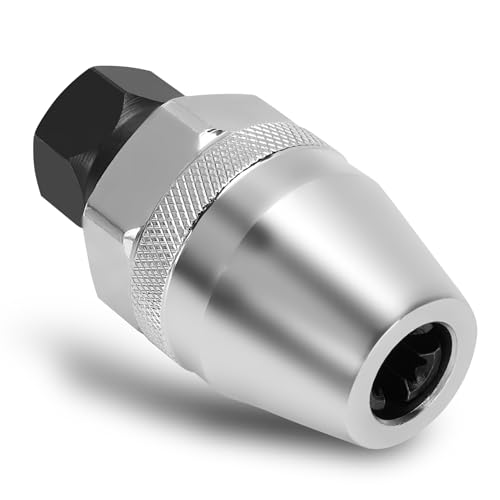 Extractor de pernos dañados, herramienta para extraer pernos de acero aleado tratado térmicamente, sujeción con ajuste automático, apto para colectores de escape, cromado, transmisión de 3/8 pulgadas