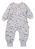 TupTam Baby Unisex Schlafsack mit Beinen und Ärmel Winter, Farbe: Bärchen mit Brille/Grau, Größe: 92-98