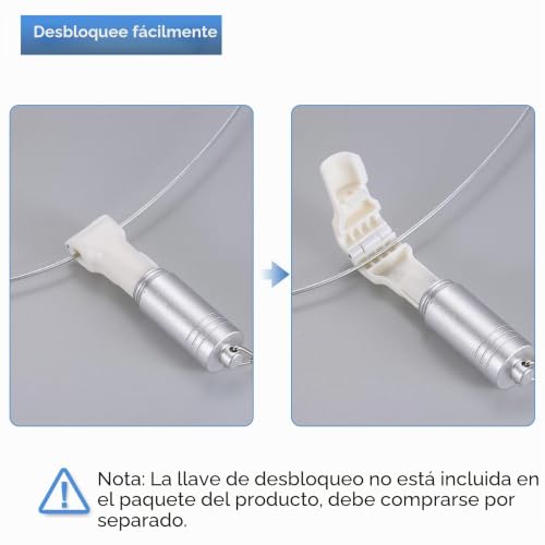Miniatura 6 de Quarkzman 50pcs Gancho De Seguridad, 4mm Gancho De Exhibición Para Tablero De Clavijas Para Asegurar La Carga Blanco