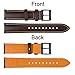 Gomvadr Italian Leather Watch Band Tuscany Natural Vegetable-Tanned Leather Strap,18mm 19mm 20mm 21mm 22mm XL XXL Quick Release Replacement Watch Straps for Men and Women, Thick and Soft (Coffee / Black Buckle, 20mm)